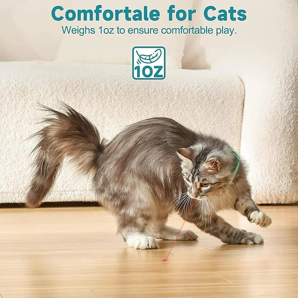 Wearable Cat Collar Laser Toy Interactive Cat Laser Toy Rechargeable Electric for Kitten
