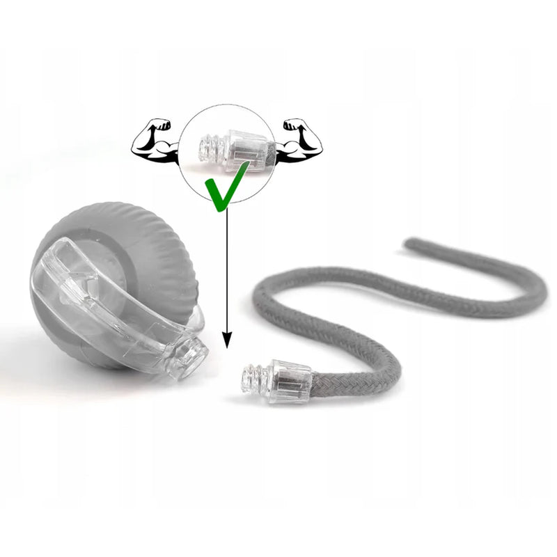 Rechargeable Interactive Cat/Dog Toy Ball with Detachable Braided Tail and LED Light