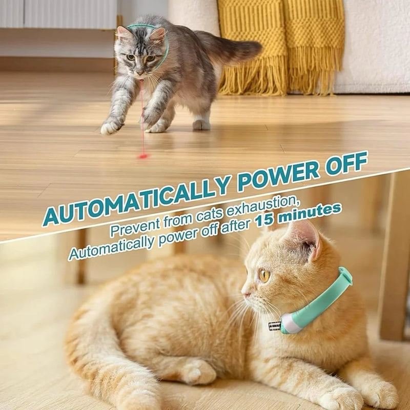 Wearable Cat Collar Laser Toy Interactive Cat Laser Toy Rechargeable Electric for Kitten